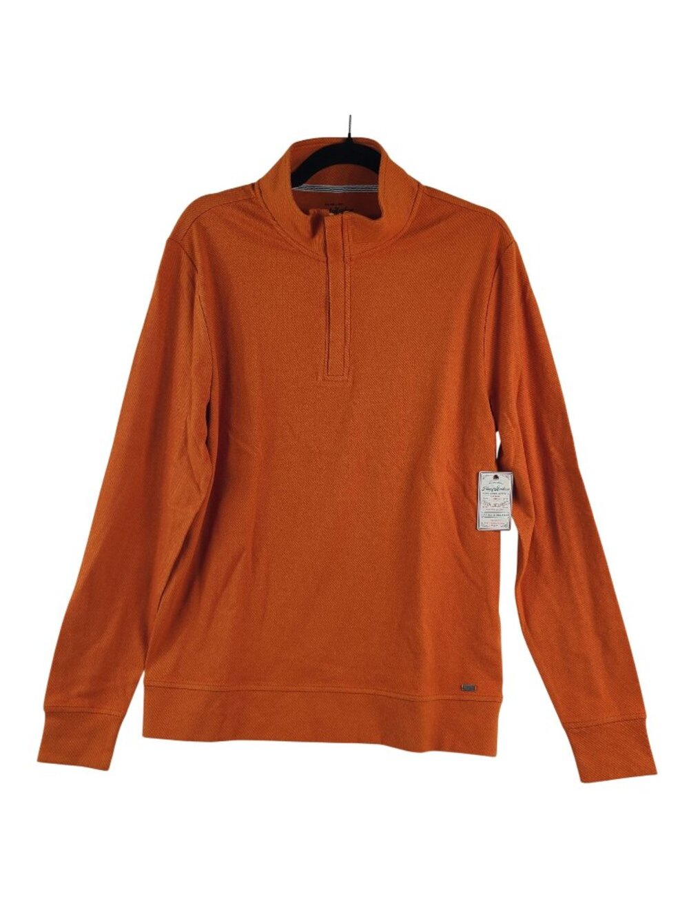 NEW Flag & Anthem Men's Burnt Orange Quarter-Zip Pullover Long Sleeve Size M